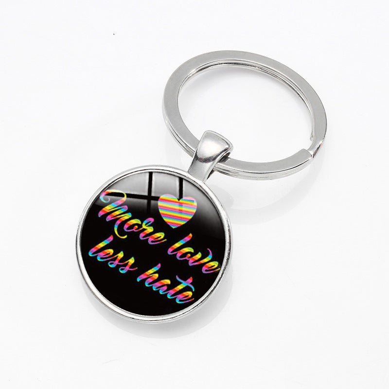 Wholesale Rainbow LGBT Zinc Alloy Keychain